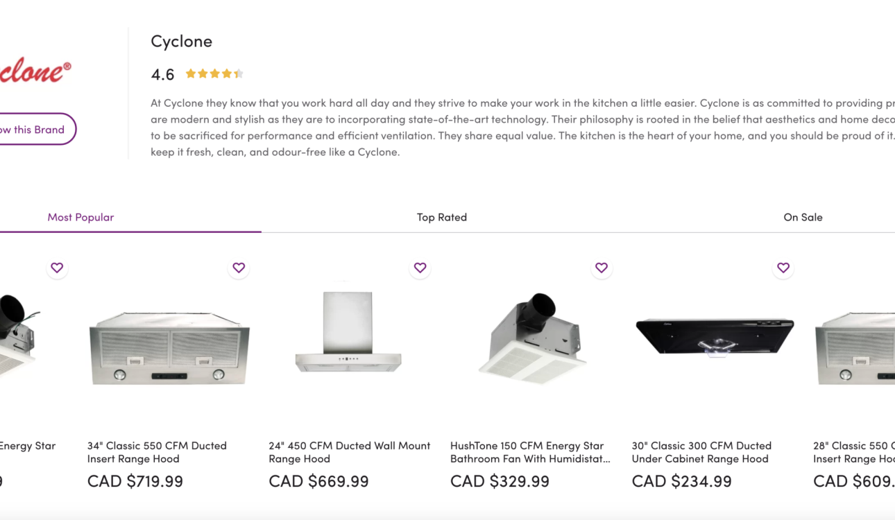 Cyclone Range Hoods Available at Wayfair